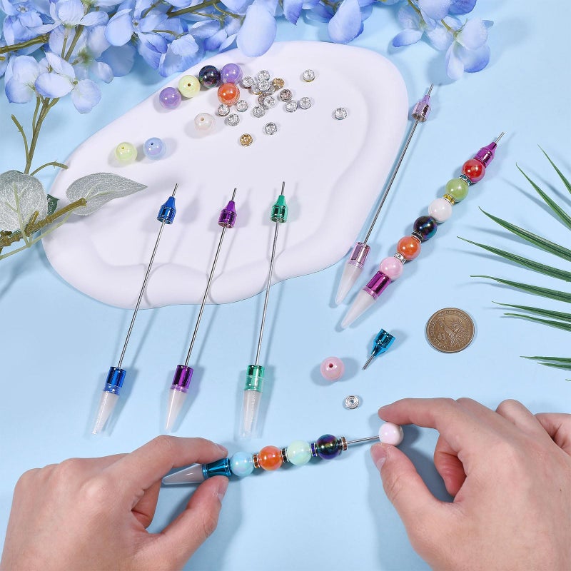 beinkmake 6Pcs Rhinestone Picker Wax Pen, DIY Double Ended Rhinestones Applicator Rhinestone Picker Dotting Pen Rhinestones Applicator Nail Art Tools for Pick Up and Place Gems Crystals - Image 3